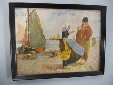 Painting - PRINT OF 2 DUTCH PEOPLE