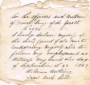 Document - ANCIENT ORDER OF FORESTERS NO. 3770 COLLECTION: MEDICAL CERTIFICATE