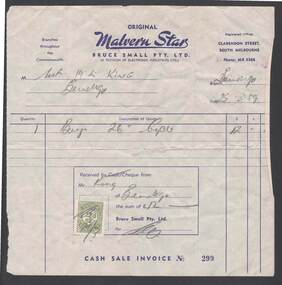 Document - MALVERN STAR INVOICE