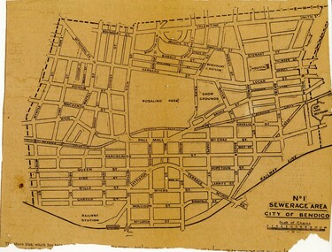 Newspaper - BENDIGO SEWARAGE AREA NEWSPAPER CUTTING, 1921