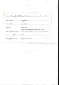 Document - SERGEANT WILLIAM GARDNER DROUGHT, BENDIGO POLICE