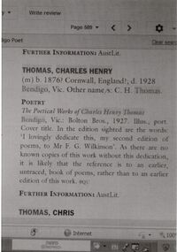 Document - CHARLES HENRY THOMAS INFORMATION