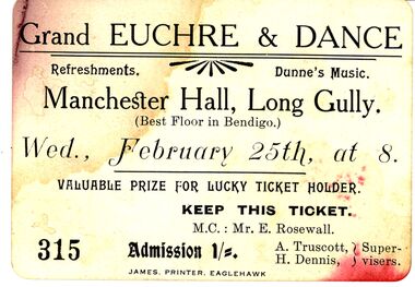 Document - EUCHRE & DANCE CARD