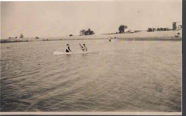 Photograph - QC BINKS COLLECTION: TWO PEOPLE IN CANOE