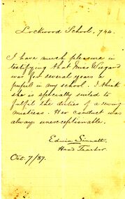 Document - WIEGARD COOPER COLLECTION:  TESTIMONIAL FOR MISS WIEGARD