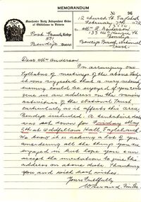 Document - R A ANDERSON COLLECTION: MUIOOF VERANDAH RESTORATION, 1972