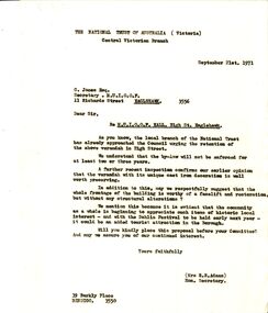 Document - R A ANDERSON COLLECTION: MUIOO VERANDAH RESTORATION, 1971
