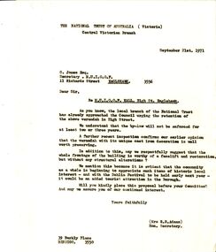 Document - R A ANDERSON COLLECTION: MUIOOF VERANDAH RESTORATION, 1971