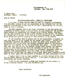 Document - R A ANDERSON COLLECTION: MUIOOF VERANDAH RESTORATION, 1972