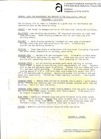 Document - R A ANDERSON COLLECTION: MUIOOF HALL EAGLEHAWK