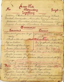 Ephemera - 'ESME WORK' HANDWRITTEN SCHOOL WORK PAGES DATED 1902, 1902