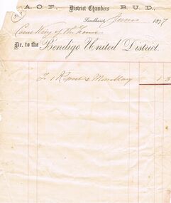 Document - ANCIENT ORDER OF FORESTERS NO 3770 COLLECTION: ACCOUNT