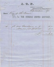 Document - ANCIENT ORDER OF FORESTERS NO 3770 COLLECTION: ACCOUNT