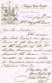 Document - ANCIENT ORDER OF FORESTERS NO 3770 COLLECTION: LETTER