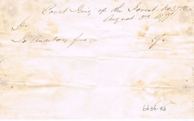 Document - ANCIENT ORDER OF FORESTERS NO 3770 COLLECTION: ACCOUNT
