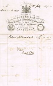 Document - ANCIENT ORDER OF FORESTERS NO 3770 COLLECTION: ACCOUNT/RECEIPT