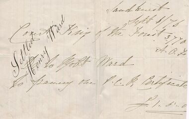Document - ANCIENT ORDER OF FORESTERS NO 3770 COLLECTION: ACCOUNT/RECEIPT