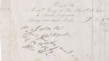 Document - ANCIENT ORDER OF FORESTERS NO 3770 COLLECTION: ACCOUNT/RECEIPT