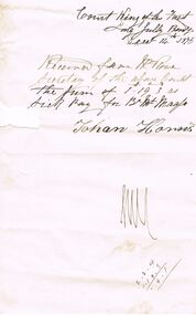 Document - ANCIENT ORDER OF FORESTERS NO 3770 COLLECTION: RECEIPT