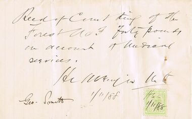 Document - ANCIENT ORDER OF FORESTERS NO. 3770 COLLECTION: RECEIPT