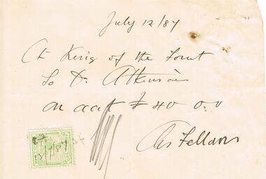 Document - ANCIENT ORDER OF FORESTERS NO. 3770 COLLECTION: RECEIPT