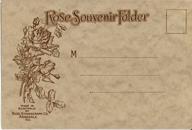 Photograph - BENDIGO PHOTOGRAPHS - ROSE SOUVENIR FOLDER