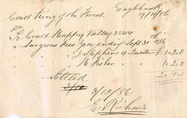 Document - ANCIENT ORDER OF FORESTERS NO. 3770 COLLECTION: ACCOUNT/RECEIPT