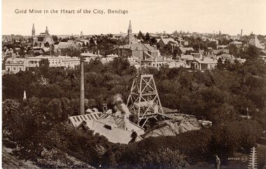 Postcard - GOLDMINE IN HEART OF BENDIGO
