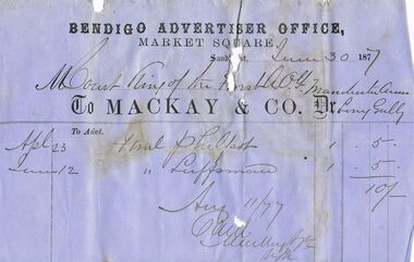 Document - ANCIENT ORDER OF FORESTERS NO. 3770 COLLECTION: BENDIGO ADVERTISER OFFICE