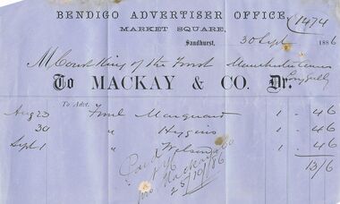 Document - ANCIENT ORDER OF FORESTERS NO. 3770 COLLECTION: BENDIGO ADVERTISER OFFICE