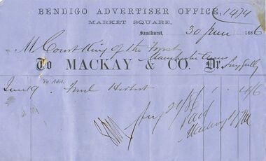Document - ANCIENT ORDER OF FORESTERS NO. 3770 COLLECTION: BENDIGO ADVERTISER OFFICE
