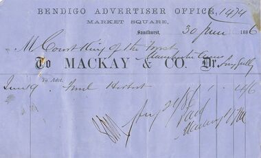Document - ANCIENT ORDER OF FORESTERS NO. 3770 COLLECTION: BENDIGO ADVERTISER OFFICE