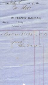 Document - ANCIENT ORDER OF FORESTERS NO 3770 COLLECTION: ACCOUNT/RECEIPT