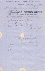 Document - ANCIENT ORDER OF FORESTERS NO 3770 COLLECTION: ACCOUNT/RECEIPT