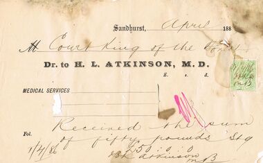 Document - ANCIENT ORDER OF FORESTERS NO 3770 COLLECTION: RECEIPT