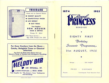 Document - GOETZE COLLECTION: PRINCESS THEATRE PROGRAMME