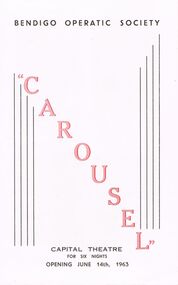 Document - CAROUSEL, CAPITAL THEATRE, June 14, 1963