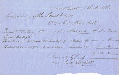 Document - ANCIENT ORDER OF FORESTERS NO. 3770 COLLECTION: RECEIPT