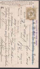 Document - KELLY AND ALLSOP COLLECTION: RECEIPT