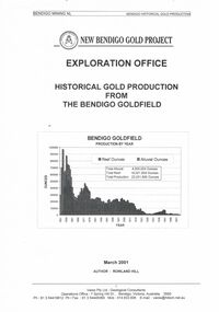Document - NEW BENDIGO GOLD PROJECT:  REPORT ON BENDIGO HISTORICAL GOLD PRODUCTION