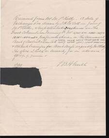 Document - KELLY AND ALLSOP COLLECTION: NOTE, 01/07/1909