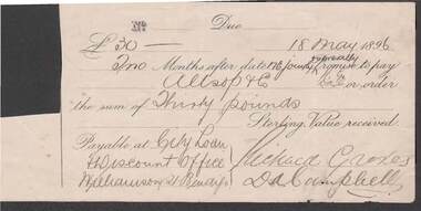 Document - KELLY AND ALSOP COLLECTION: PROMISSORY NOTE