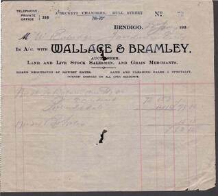 Document - W. BABIDGE COLLECTION: WALLACE & BRAMLEY