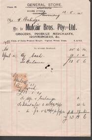 Document - W. BABIDGE COLLECTION: MULCAIR BROS. PTY. LTD