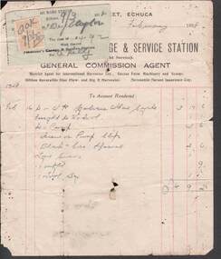 Document - W. BABIDGE COLLECTION: FINUCANE'S GARAGE & SERVICE STATION