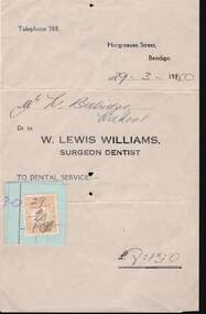 Document - W. BABIDGE COLLECTION: W. LEWIS WILLIAMS