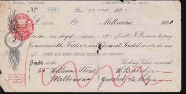 Document - W. BABIDGE COLLECTION: PROMISSORY NOTE