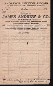 Document - W. BABIDGE COLLECTION: JAMES ANDREW & CO