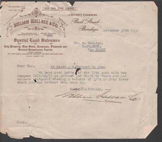 Document - W. BABIDGE COLLECTION: LETTER TO MR BABIDGE