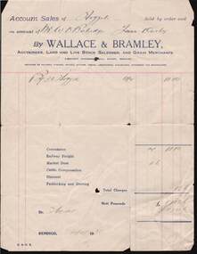 Document - W. BABIDGE COLLECTION: WALLACE & BRAMLEY